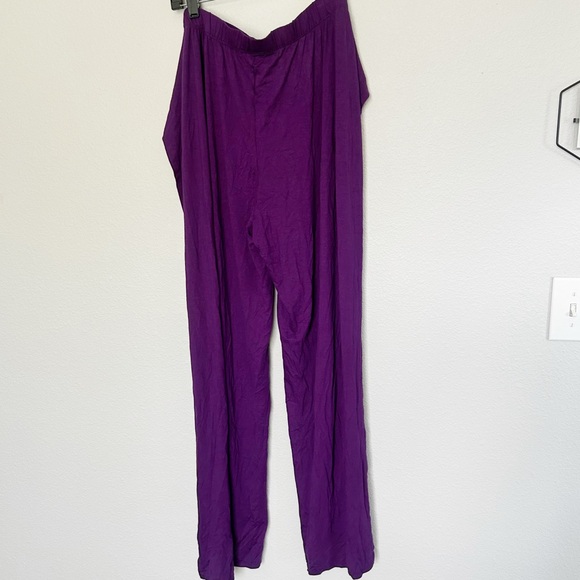 💜 XXL Earthbound Trading Co. Wide Leg Wrap Pants Open Slit Sides - Picture 7 of 7